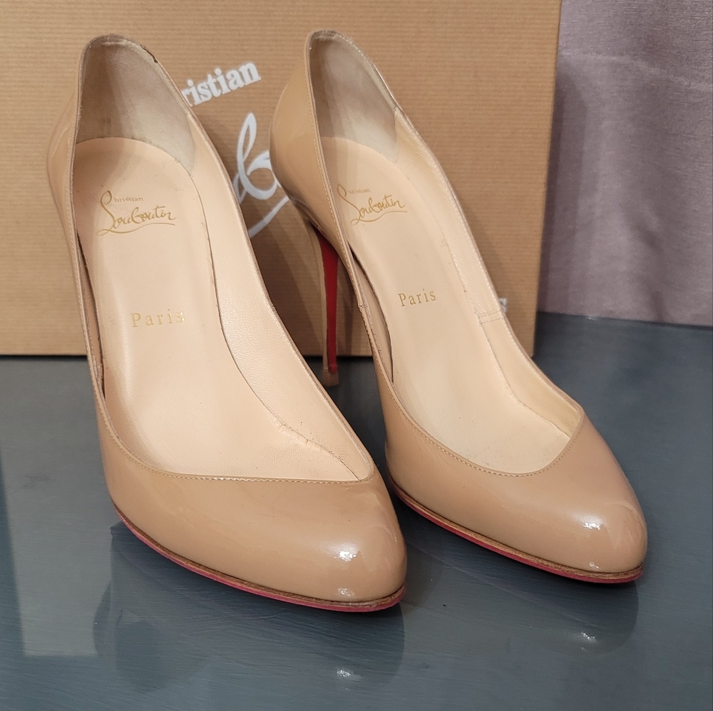 Christian Louboutin Maudissima 100 Patent calf leather pumps